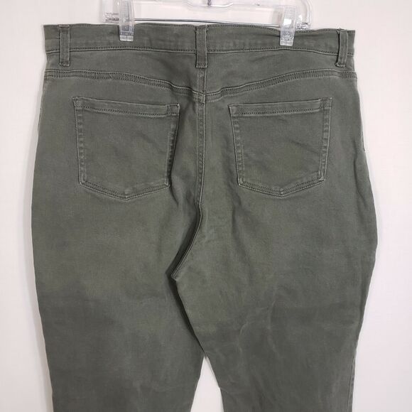 Gloria Vanderbilt Womens Jeans Size 16 Amanda Green Denim Stretch Straight Leg - Picture 5 of 10